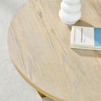 Table basse ronde en bois pour le salon