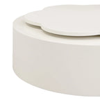 Table basse ronde moderne ensemble de 2, plateau rotatif à 360 degrés en forme de fleur avec 2 tiroirs, table d'appoint supérieure ronde avec verre