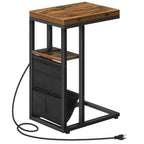 Table d'appoint en C avec station de charge - 52,1P x 39,1L x 61H cm