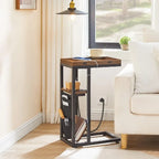 Table d'appoint en C avec station de charge - 52,1P x 39,1L x 61H cm