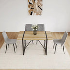 Ensemble table et chaises de cuisine en bois de style Mid-century, table de salle à manger pour petit appartement avec base et pieds en métal pour la cuisine