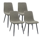 Ensemble table et chaises de cuisine en bois de style Mid-century, table de salle à manger pour petit appartement avec base et pieds en métal pour la cuisine