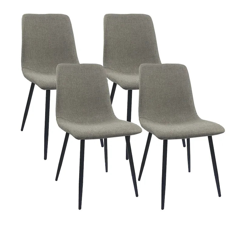 Ensemble table et chaises de cuisine en bois de style Mid-century, table de salle à manger pour petit appartement avec base et pieds en métal pour la cuisine