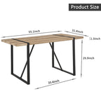 Ensemble table et chaises de cuisine en bois de style Mid-century, table de salle à manger pour petit appartement avec base et pieds en métal pour la cuisine