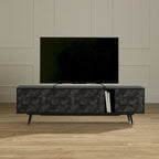 Meuble TV moderne de 71 po avec portes à ouverture tactile et gestion des câbles | Convient aux téléviseurs jusqu'à 75 po | 2 couleurs