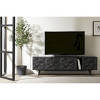 Meuble TV moderne de 71 po avec portes à ouverture tactile et gestion des câbles | Convient aux téléviseurs jusqu'à 75 po | 2 couleurs