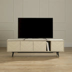 Meuble TV moderne de 71 po avec portes à ouverture tactile et gestion des câbles | Convient aux téléviseurs jusqu'à 75 po | 2 couleurs
