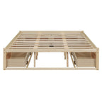 Lit plate-forme Queen Size avec 6 tiroirs de rangement