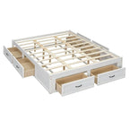 Lit plate-forme Queen Size avec 6 tiroirs de rangement