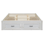 Lit plate-forme Queen Size avec 6 tiroirs de rangement