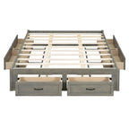 Lit plate-forme Queen Size avec 6 tiroirs de rangement