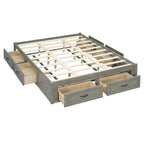 Lit plate-forme Queen Size avec 6 tiroirs de rangement