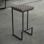 Tabouret de bar moderne matelassé en similicuir Quincy – Tabouret de cuisine rembourré de 61 cm