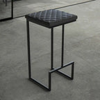 Tabouret de bar moderne matelassé en similicuir Quincy – Tabouret de cuisine rembourré de 61 cm