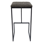 Tabouret de bar moderne matelassé en similicuir Quincy – Tabouret de cuisine rembourré de 61 cm