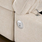 Canapé d'angle convertible modulaire Chenille avec pouf de rangement