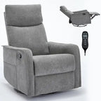 Fauteuil inclinable manuel de massage 8 points en tissu pivotant fauteuil simple avec fonction bascule et chauffage lombaire