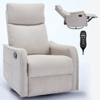 Fauteuil inclinable manuel de massage 8 points en tissu pivotant fauteuil simple avec fonction bascule et chauffage lombaire