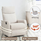 Fauteuil inclinable manuel de massage 8 points en tissu pivotant fauteuil simple avec fonction bascule et chauffage lombaire