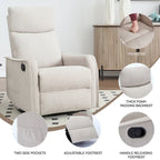 Fauteuil inclinable manuel de massage 8 points en tissu pivotant fauteuil simple avec fonction bascule et chauffage lombaire