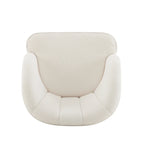 Fauteuil d'appoint en velours de 71,75 cm avec dossier capitonné et pieds en bois d'hévéa | 4 coloris