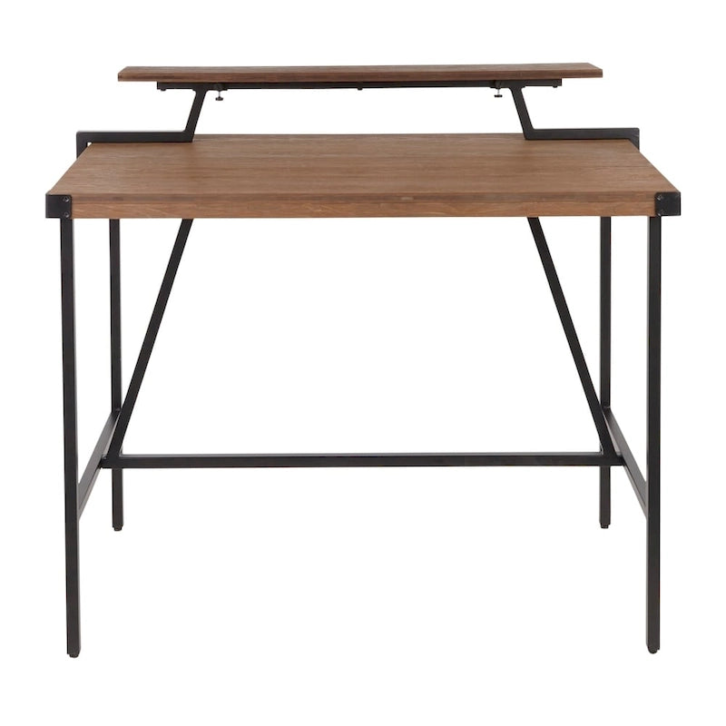 Bureau debout Gunn avec étagère amovible – Bureau debout à hauteur réglable pour le bureau à domicile