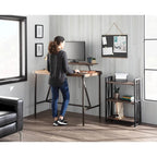 Bureau debout Gunn avec étagère amovible – Bureau debout à hauteur réglable pour le bureau à domicile