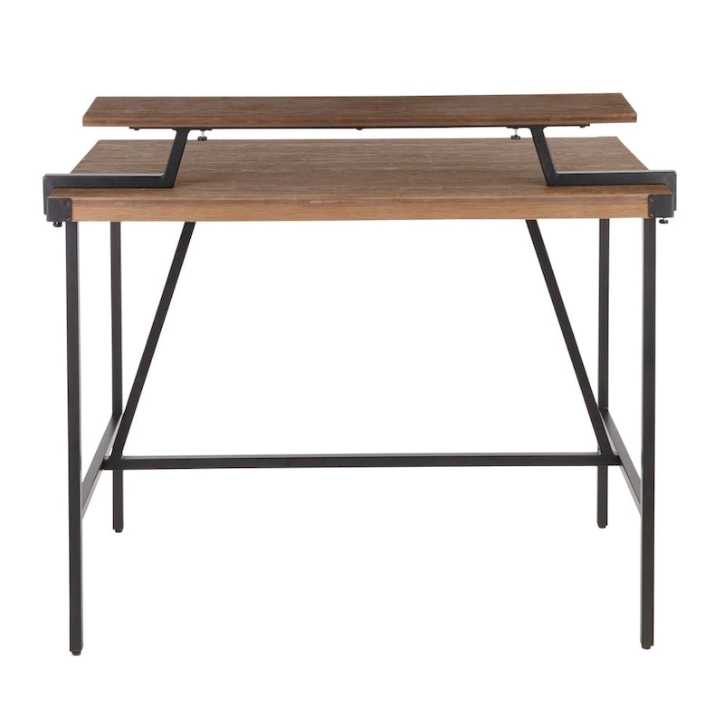 Bureau debout Gunn avec étagère amovible – Bureau debout à hauteur réglable pour le bureau à domicile