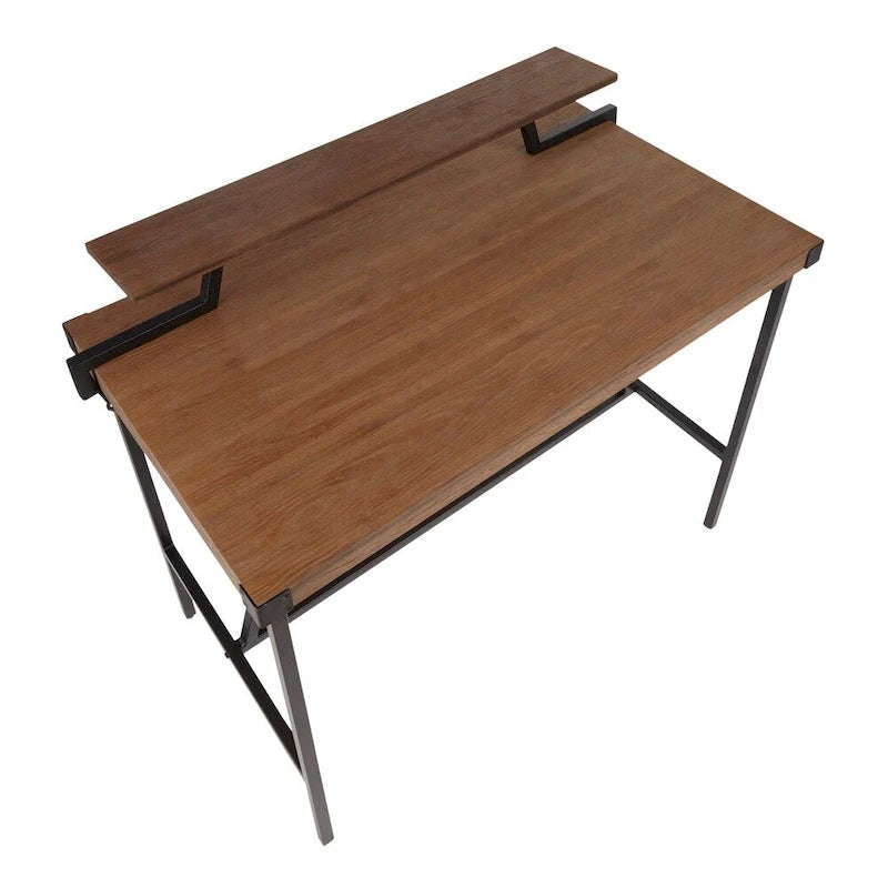 Bureau debout Gunn avec étagère amovible – Bureau debout à hauteur réglable pour le bureau à domicile