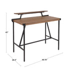 Bureau debout Gunn avec étagère amovible – Bureau debout à hauteur réglable pour le bureau à domicile