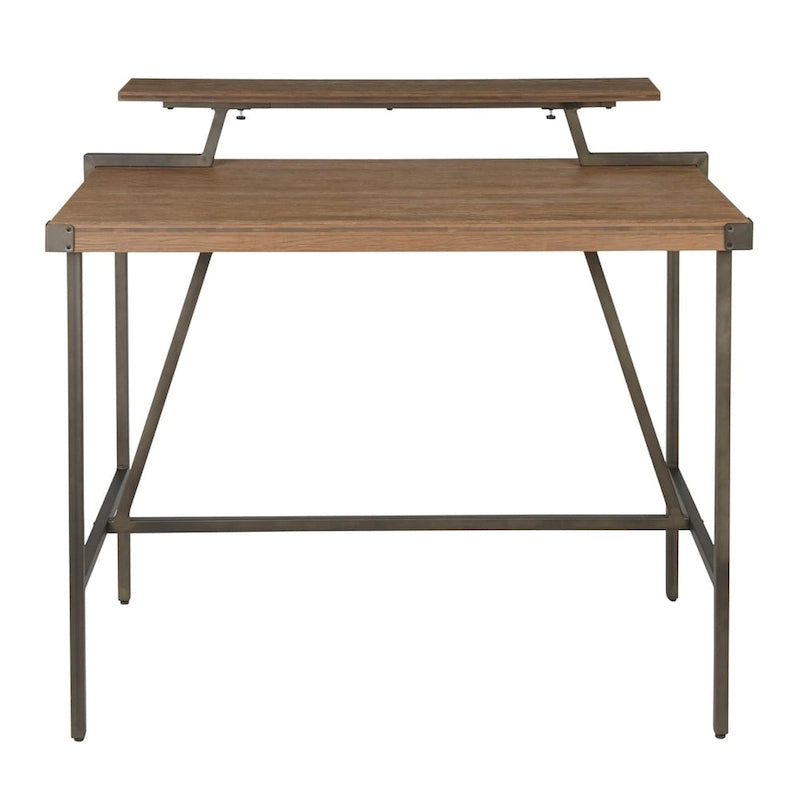 Bureau debout Gunn avec étagère amovible – Bureau debout à hauteur réglable pour le bureau à domicile