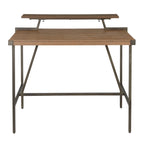 Bureau debout Gunn avec étagère amovible – Bureau debout à hauteur réglable pour le bureau à domicile