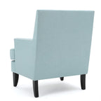 Fauteuil Club en Tissu Clouté – Fauteuil d'Appoint Extra Rembourré avec Pieds en Bois de Bouleau
