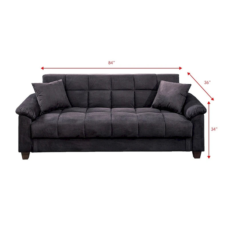 Canapé réglable en microfibre avec rangement