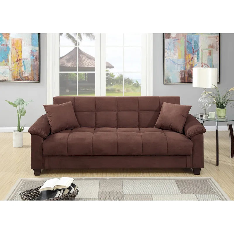 Canapé réglable en microfibre avec rangement