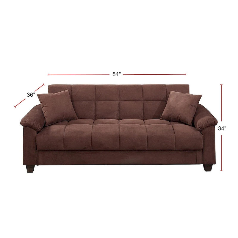 Canapé réglable en microfibre avec rangement