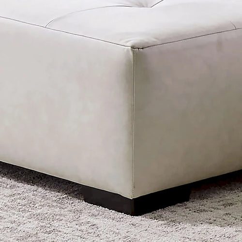 Chaise de bureau à domicile sans accoudoirs pivotante à 360° | Siège en similicuir | Piètement en acier noir | 68,5 cm L | Ivoire