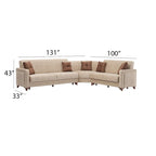 Canapé d'angle convertible en tissu Line