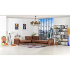 Canapé d'angle convertible en tissu Line