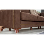 Canapé d'angle convertible en tissu Line