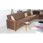 Canapé d'angle convertible en tissu Line