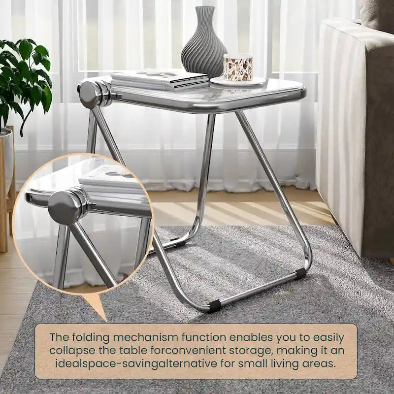 Table pliante rectangulaire Lawrence – Table repliable légère et portable pour usage intérieur