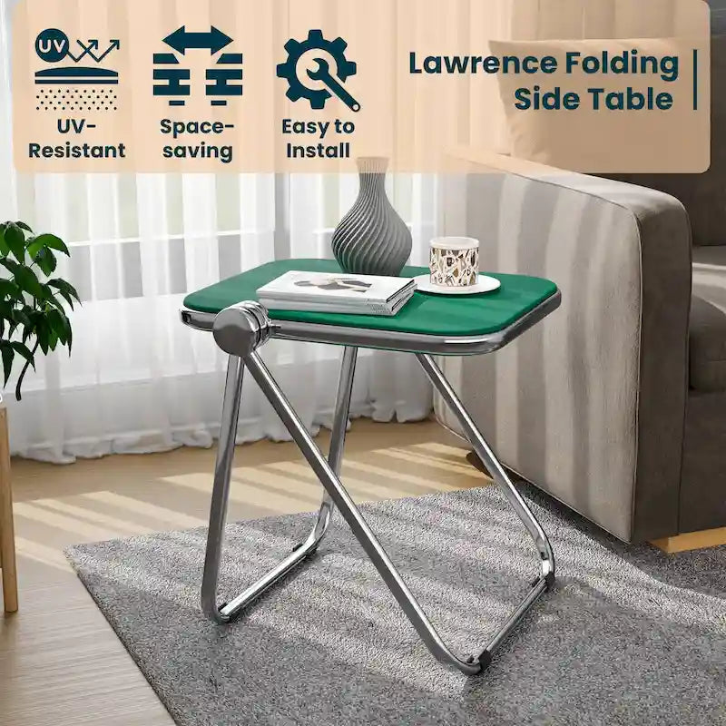 Table pliante rectangulaire Lawrence – Table repliable légère et portable pour usage intérieur