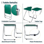 Table pliante rectangulaire Lawrence – Table repliable légère et portable pour usage intérieur
