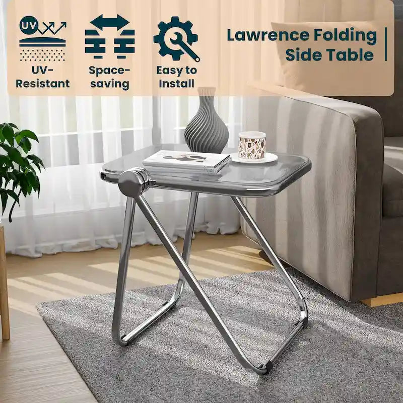 Table pliante rectangulaire Lawrence – Table repliable légère et portable pour usage intérieur