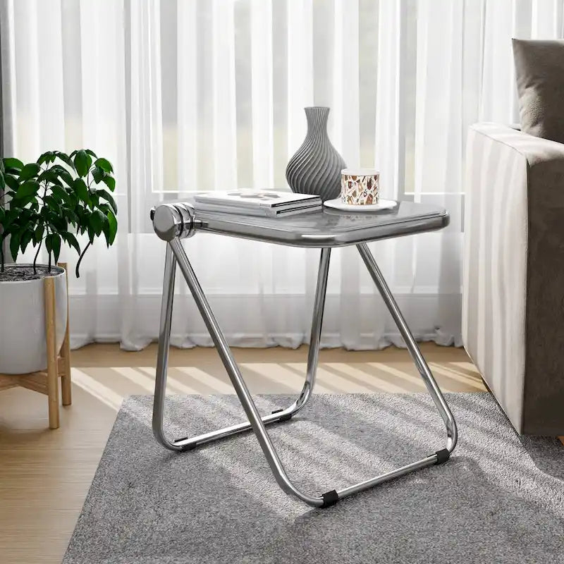Table pliante rectangulaire Lawrence – Table repliable légère et portable pour usage intérieur