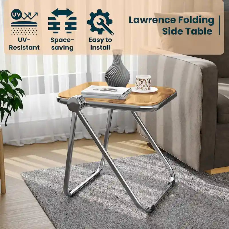 Table pliante rectangulaire Lawrence – Table repliable légère et portable pour usage intérieur