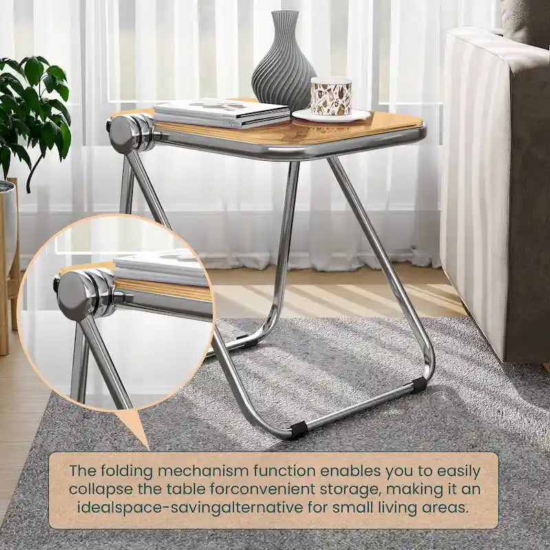 Table pliante rectangulaire Lawrence – Table repliable légère et portable pour usage intérieur