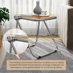 Table pliante rectangulaire Lawrence – Table repliable légère et portable pour usage intérieur
