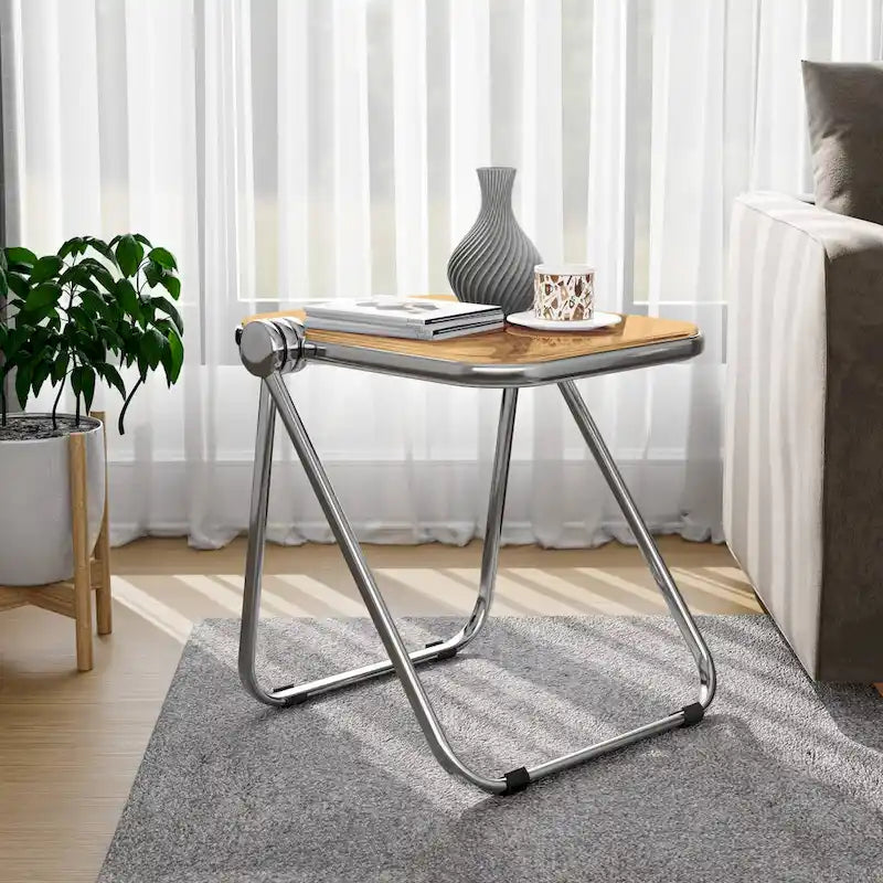 Table pliante rectangulaire Lawrence – Table repliable légère et portable pour usage intérieur